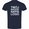 Męska koszulka T-shirt 100% miękka bawełna granatowa z twoim nadrukiem roz. L